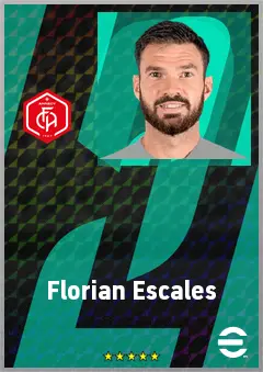 Florian Escales eFootball 2026 player card, 70 OVR GK