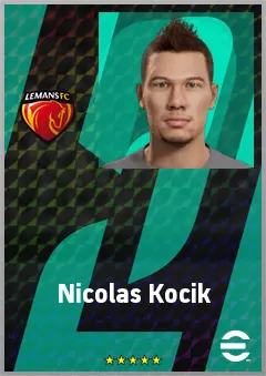 Nicolas Kocik eFootball 2026 player card, 70 OVR GK