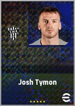 Josh Tymon eFootball 2026 player card, 72 OVR LB