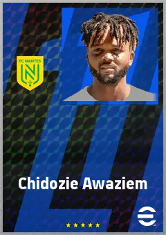 Chidozie Awaziem eFootball 2026 player card, 72 OVR CB