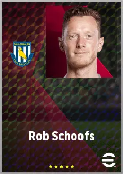 Rob Schoofs eFootball 2026 player card, 73 OVR CMF