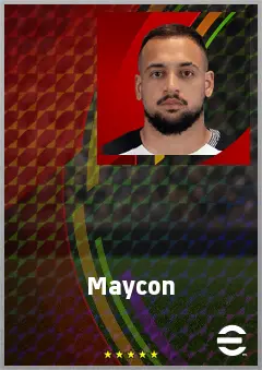 Maycon eFootball 2026 player card, 72 OVR CMF