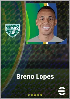 Breno Lopes eFootball 2026 player card, 73 OVR LWF
