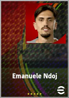 Emanuele Ndoj eFootball 2026 player card, 68 OVR CMF