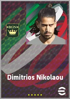 Dimitrios Nikolaou eFootball 2026 player card, 72 OVR CB