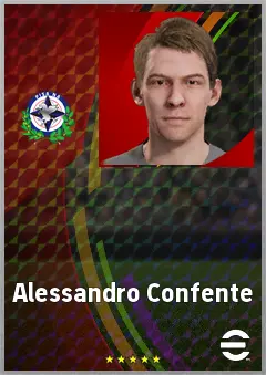 Alessandro Confente eFootball 2026 player card, 68 OVR GK
