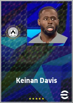 Keinan Davis eFootball 2026 player card, 73 OVR CF