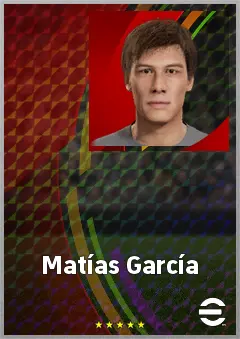 Matías García eFootball 2026 player card, 69 OVR CMF