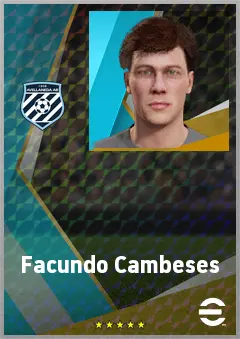 Facundo Cambeses eFootball 2026 player card, 76 OVR GK