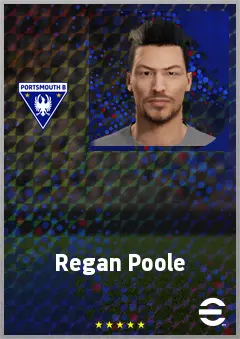 Regan Poole eFootball 2026 player card, 69 OVR CB