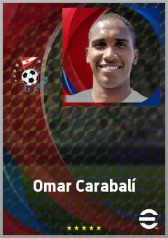 Omar Carabalí eFootball 2026 player card, 72 OVR GK