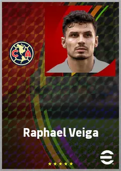 Raphael Veiga eFootball 2026 player card, 74 OVR AMF