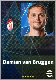 Damian van Bruggen eFootball 2026 player card, 69 OVR CB