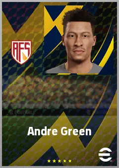 Andre Green eFootball 2026 player card, 69 OVR LWF