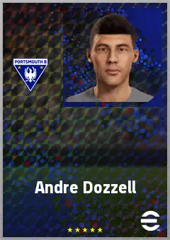 Andre Dozzell eFootball 2026 player card, 70 OVR CMF