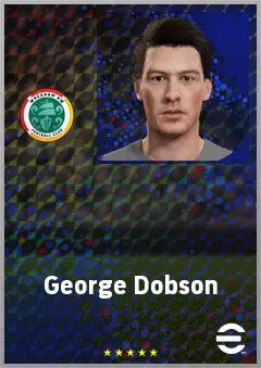 George Dobson eFootball 2026 player card, 71 OVR DMF