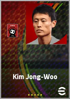 Kim Jong-Woo eFootball 2026 player card, 68 OVR CMF