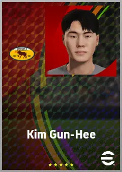 Kim Gun-Hee eFootball 2026 player card, 69 OVR CF