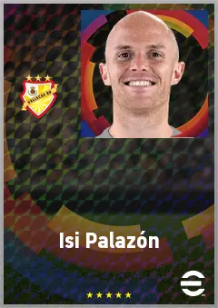 Isi Palazón eFootball 2026 player card, 76 OVR SS