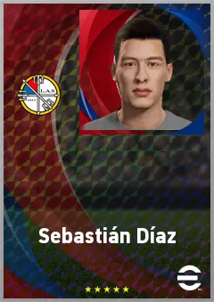 Sebastián Díaz eFootball 2026 player card, 68 OVR DMF