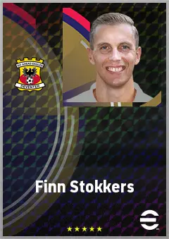 Finn Stokkers eFootball 2026 player card, 68 OVR CF