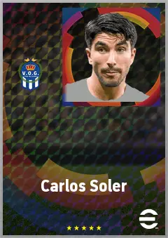 Carlos Soler eFootball 2026 player card, 75 OVR CMF