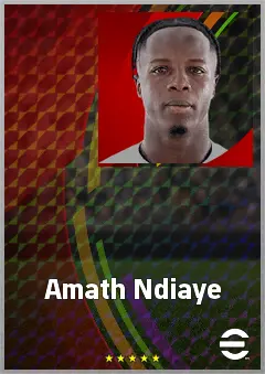 Amath Ndiaye eFootball 2026 player card, 68 OVR LMF