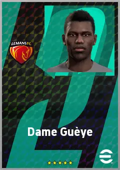 Dame Guèye eFootball 2026 player card, 69 OVR CF