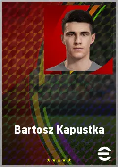 Bartosz Kapustka eFootball 2026 player card, 70 OVR CMF