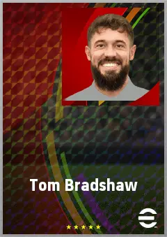 Tom Bradshaw eFootball 2026 player card, 70 OVR CF