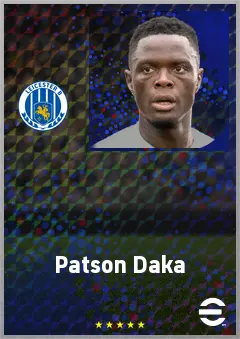 Patson Daka eFootball 2026 player card, 74 OVR CF