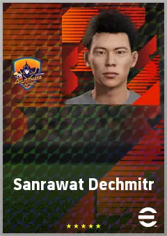 Sanrawat Dechmitr eFootball 2026 player card, 67 OVR AMF