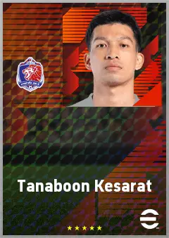 Tanaboon Kesarat eFootball 2026 player card, 65 OVR DMF