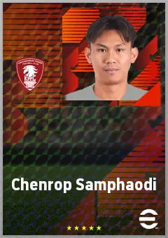 Chenrop Samphaodi eFootball 2026 player card, 66 OVR CF