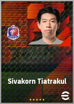Sivakorn Tiatrakul eFootball 2026 player card, 68 OVR AMF