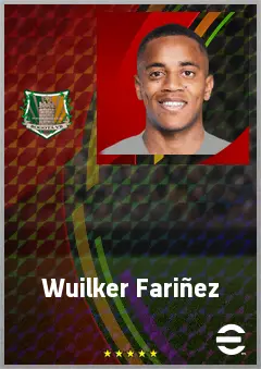 Wuilker Fariñez eFootball 2026 player card, 72 OVR GK