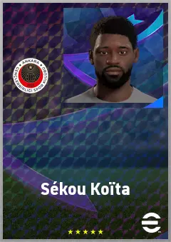 Sékou Koïta eFootball 2026 player card, 73 OVR CF