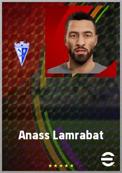 Anass Lamrabat eFootball 2026 player card, 67 OVR LB