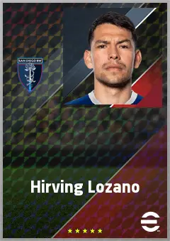 Hirving Lozano eFootball 2026 player card, 73 OVR LWF