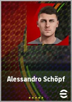 Alessandro Schöpf eFootball 2026 player card, 71 OVR CMF