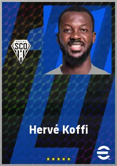 Hervé Koffi eFootball 2026 player card, 75 OVR GK