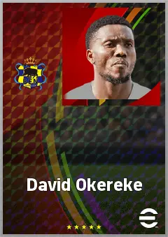 David Okereke eFootball 2026 player card, 72 OVR CF