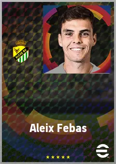 Aleix Febas eFootball 2026 player card, 73 OVR CMF