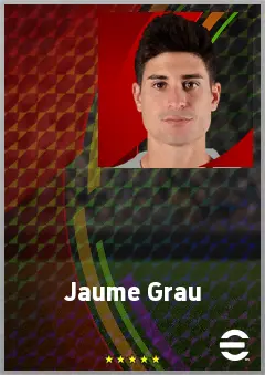Jaume Grau eFootball 2026 player card, 70 OVR DMF