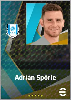 Adrián Spörle eFootball 2026 player card, 73 OVR LB