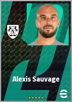 Alexis Sauvage eFootball 2026 player card, 67 OVR GK