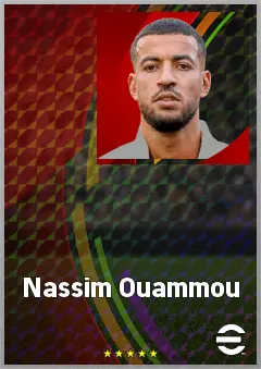 Nassim Ouammou eFootball 2026 player card, 67 OVR LB