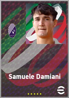 Samuele Damiani eFootball 2026 player card, 69 OVR DMF