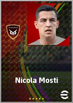 Nicola Mosti eFootball 2026 player card, 68 OVR AMF