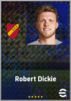 Robert Dickie eFootball 2026 player card, 72 OVR CB
